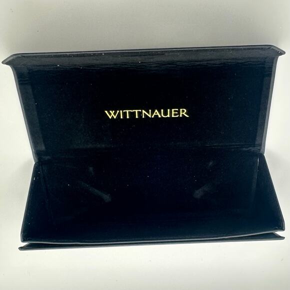Wittnauer black velvet lined felted triangular eyeglasses sunglasses box case 2 - Picture 5 of 7